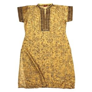 VINTAGE 70s GEISHA GODDESS SLIT DRESS